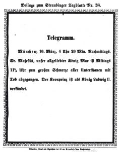 11.03.1864 Tod König Maximilian